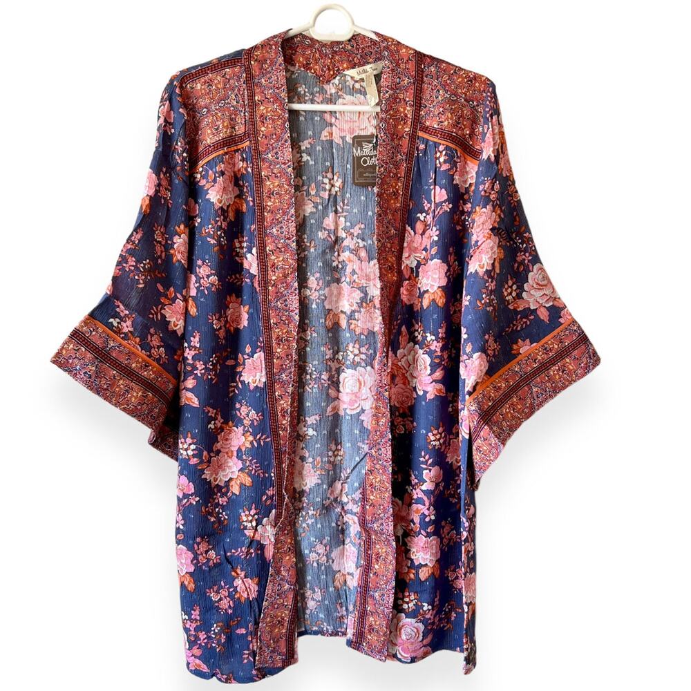 NWT Matilda Jane Olivia Chiffon Floral Kimono XS/S